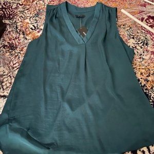 Green Silk Tank Top